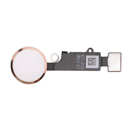 Bouton home complet blanc et or rose avec nappe iPhone 7 / 7 Plus / 8 / 8 Plus