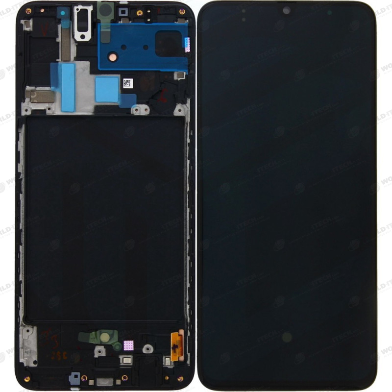 Ecran sur chassis Noir OFFICIEL Samsung A70 SM-A705F  GH82-19747A