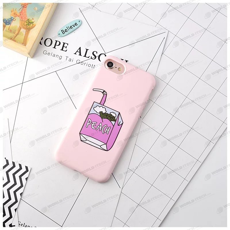 Coque silicone Peach rose boisson iPhone 7 / 8