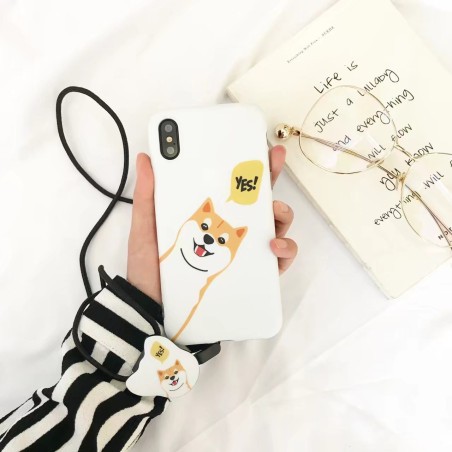 Coque silicone chien qui parle Shiba Inu iPhone 7 / iPhone 8