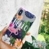 Coque silicone fleuri flammand rose HELLO iPhone 7 Plus / 8 Plus