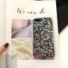 Coque silicone style paillettes Or et Argent incrusté iPhone X / XS