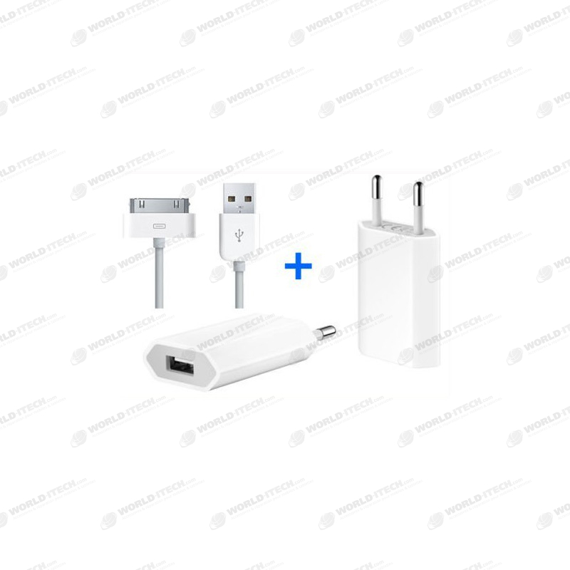 Pack Chargeur blanc Origine iPhone 3GS 4G 4S