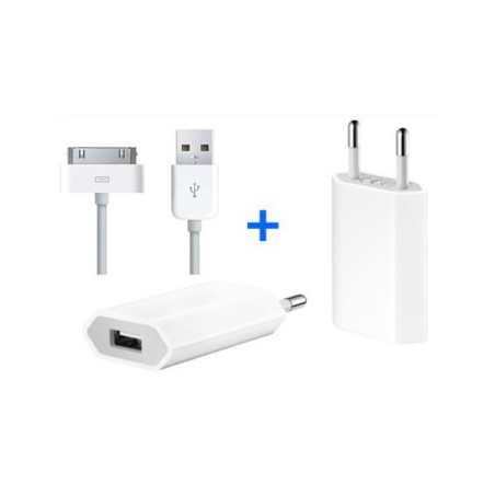 Pack Chargeur blanc Origine iPhone 3GS 4G 4S