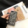 Coque silicone transparente style paillettes Or et Argent incrusté iPhone 6 / 6S