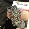 Coque silicone transparente style paillettes Or et Argent incrusté iPhone 6 / 6S