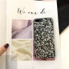 Coque silicone transparente style paillettes Or et Argent incrusté iPhone 6 / 6S