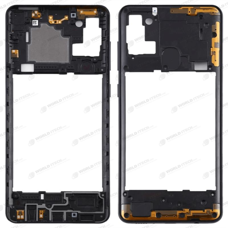 Chassis intermédiaire noir COMPATIBLE Samsung A21s SM-A217F