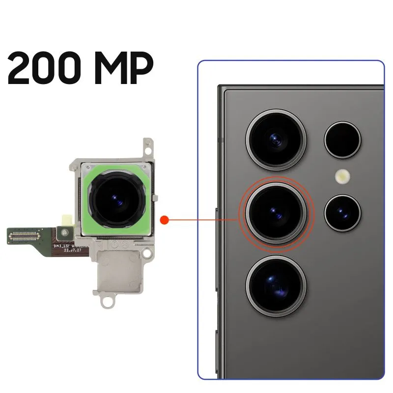 Caméra arrière Principale 200MP ORIGINE Samsung S23 Ultra (S918)
