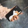 Coque silicone noir petits coeurs et chien mignon iPhone 7 Plus / 8 Plus