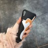 Coque silicone noir petits coeurs et chien mignon iPhone 7 Plus / 8 Plus