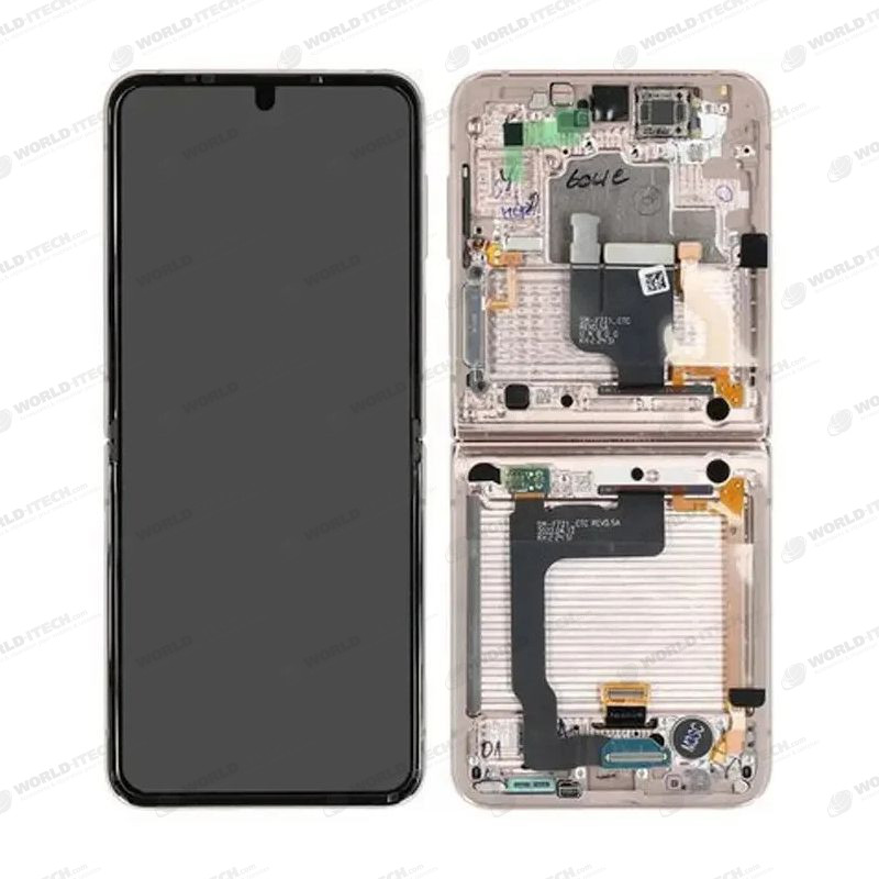 OFFICIAL Samsung Z Flip 4 (F721) Graphite Pink Gold Screen + Chassis