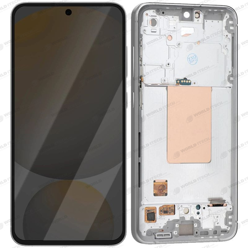 Bildschirm + Gestell Weiß Samsung S24 FE OFFICIEL S721B GH82-35848B