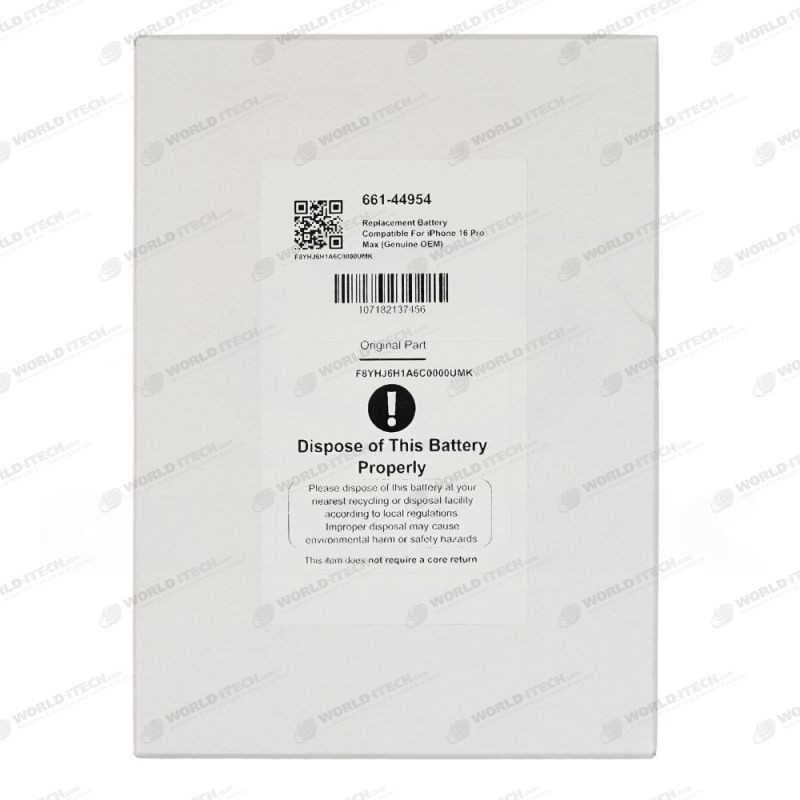 iPhone 16 Pro Max Battery - Official Apple (Service Pack) - Free Tools