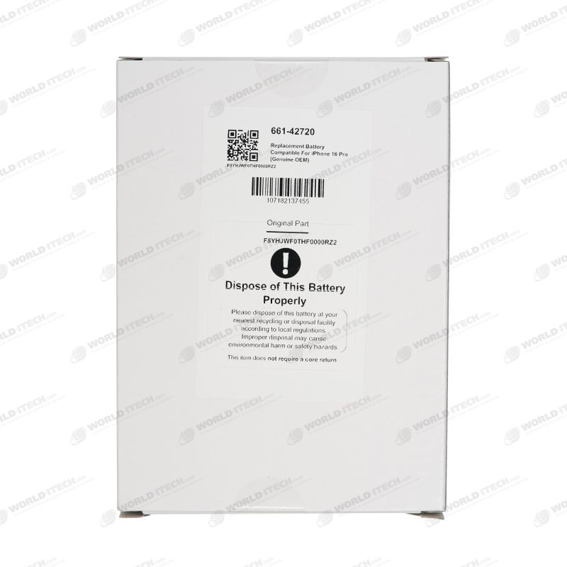iPhone 16 Pro Battery - Official Apple (Service Pack) - Free Tools