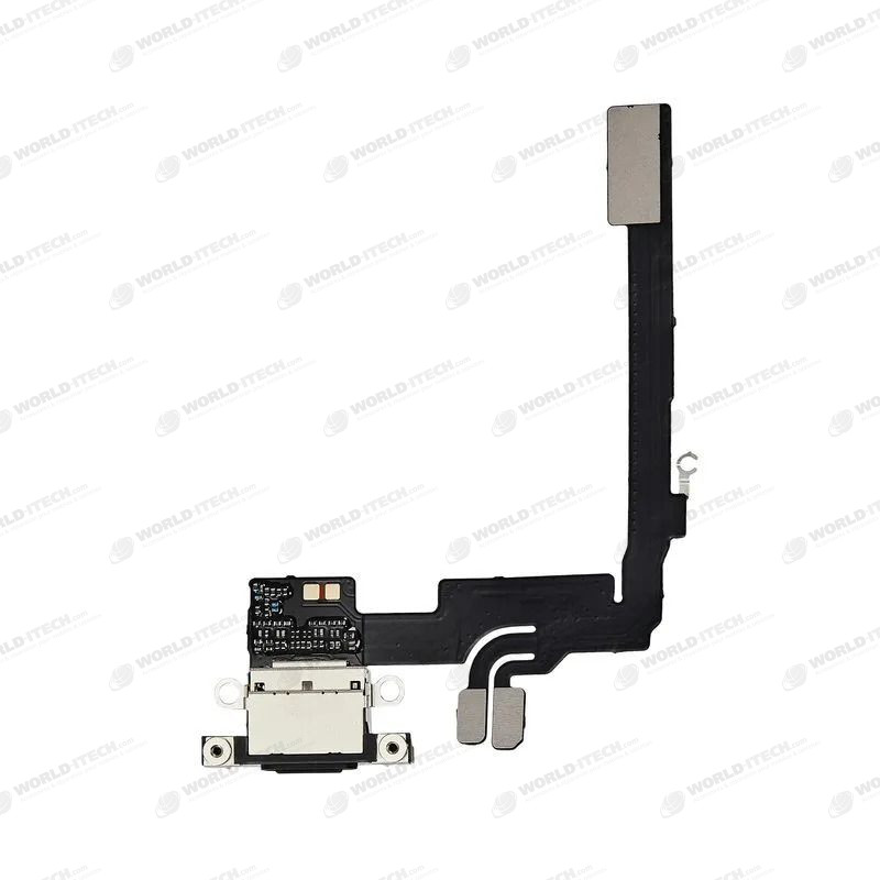 Schwarzer Ladeanschluss mit Mikrofon für iPhone 16 Pro