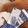 Coque silicone paillettes rondes et triangles iPhone 7 / 8