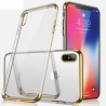 Coque silicone transparente bords chromés iPhone 7 / 8