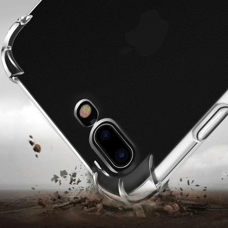 Coque transparente silicone bords renforcés iPhone X / XS