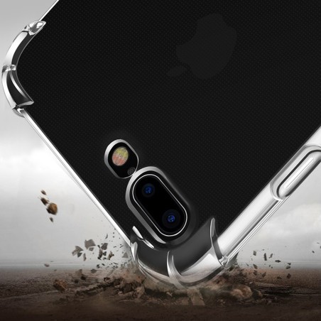 Coque transparente silicone bords renforcés iPhone X / XS