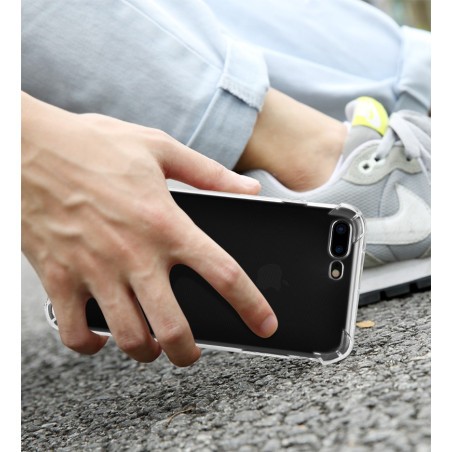 Coque transparente silicone bords renforcés iPhone X / XS