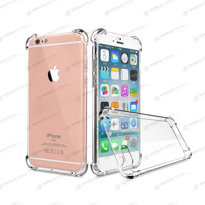 Coque transparente silicone bords renforcés iPhone 7 Plus / 8 Plus