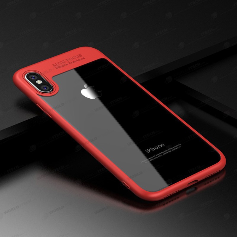 Coque silicone AUTO FOCUS arrière transparent iPhone X / XS