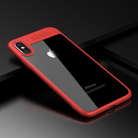 Coque silicone AUTO FOCUS arrière transparent iPhone X / XS