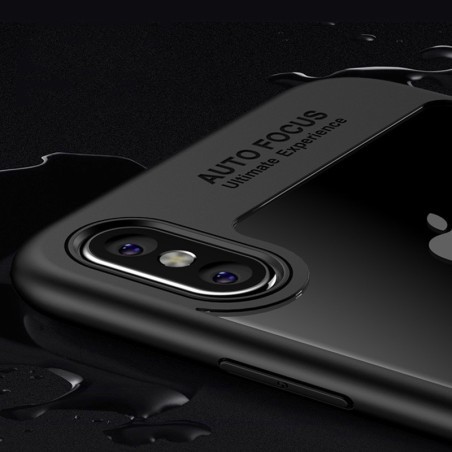 Coque silicone AUTO FOCUS arrière transparent iPhone X / XS