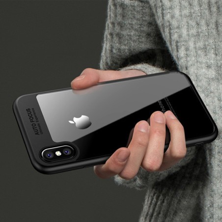 Coque silicone AUTO FOCUS arrière transparent iPhone 7 Plus / 8 Plus