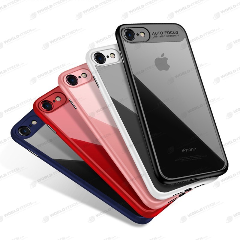 Coque silicone AUTO FOCUS arrière transparent iPhone 7 / 8 SE 2020