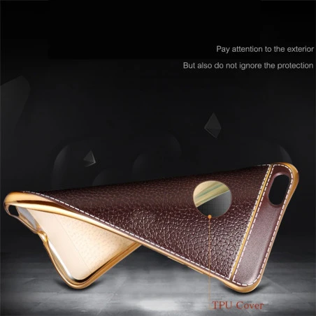 Coque Silicone Style Cuir iPhone 6 Plus / 6S Plus