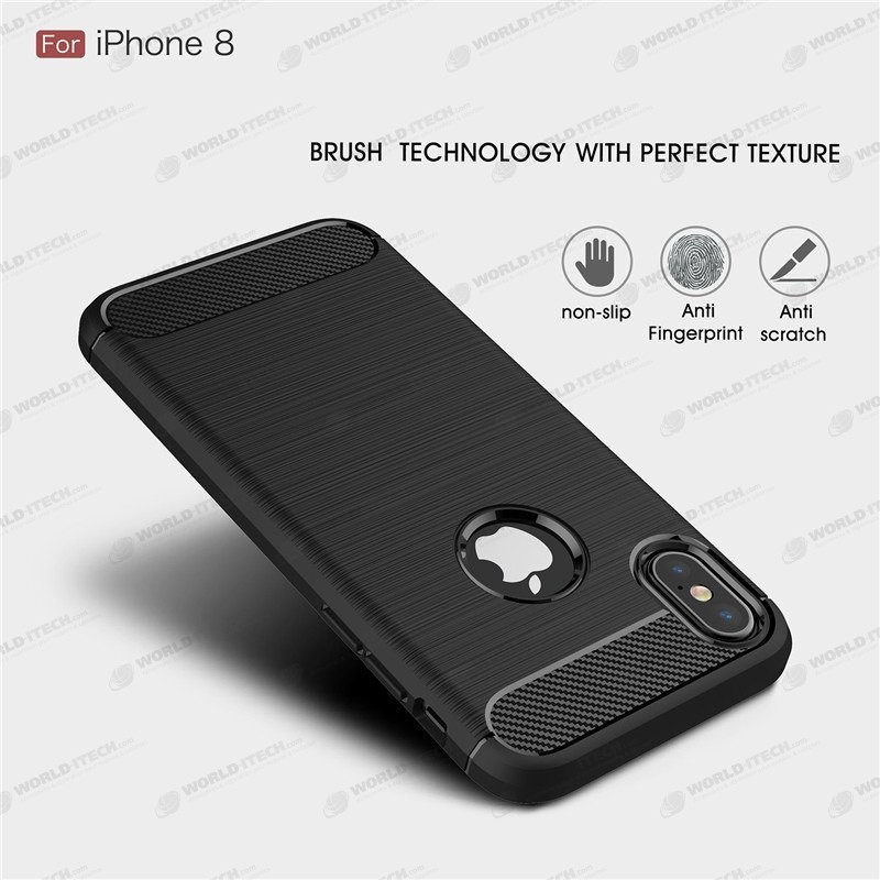 Coque Silicone Antichoc style Carbon iPhone 7 / 8