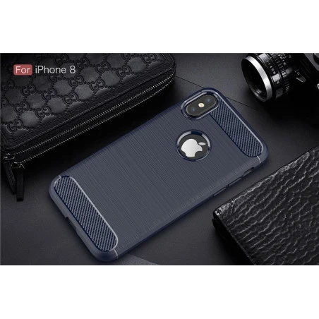 Coque Silicone Antichoc style Carbon iPhone 6 Plus / 6S Plus