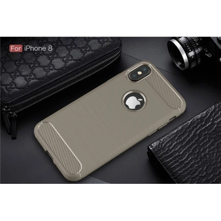 Coque Silicone Antichoc style Carbon iPhone 6 Plus / 6S Plus