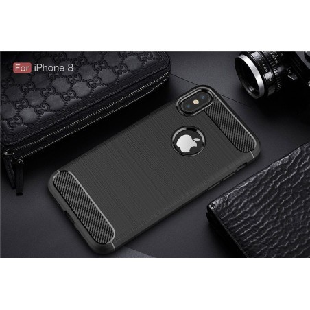 Coque Silicone Antichoc style Carbon iPhone 6 Plus / 6S Plus