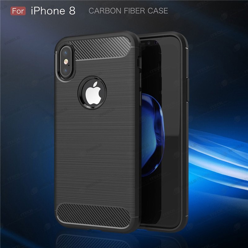 Coque Silicone Antichoc style Carbon iPhone 6 Plus / 6S Plus
