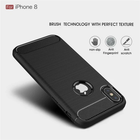 Coque Silicone Antichoc style Carbon iPhone 6 Plus / 6S Plus