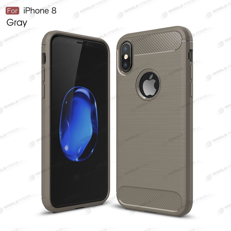 Coque Silicone Antichoc style Carbon iPhone 6 Plus / 6S Plus