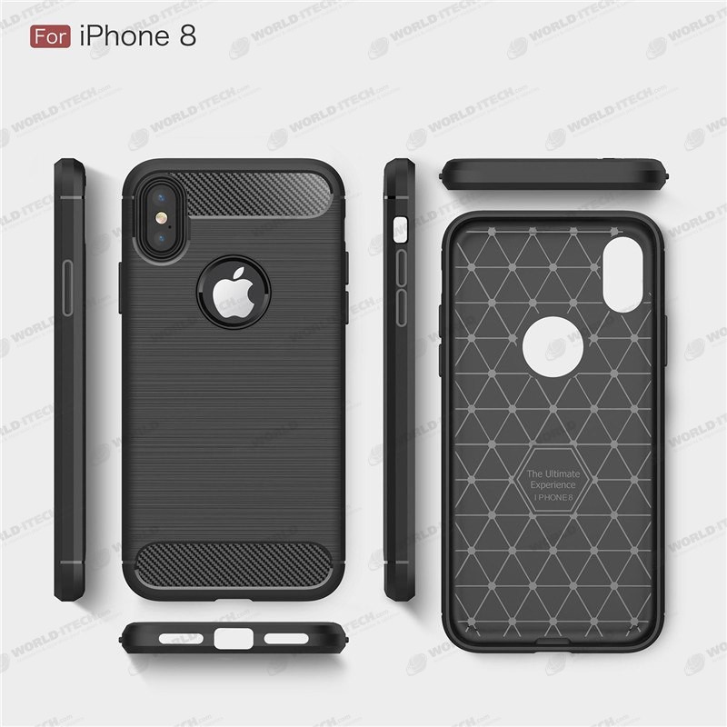 Coque Silicone Antichoc style Carbon iPhone 6 Plus / 6S Plus
