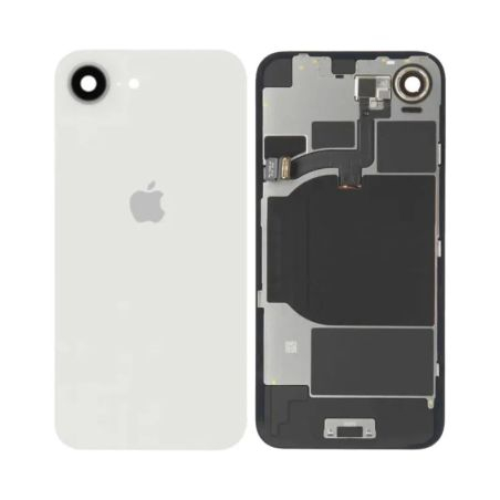Komplette, vormontierte weiße Rückglas für das iPhone 16e – Kostenloses Werkzeugset