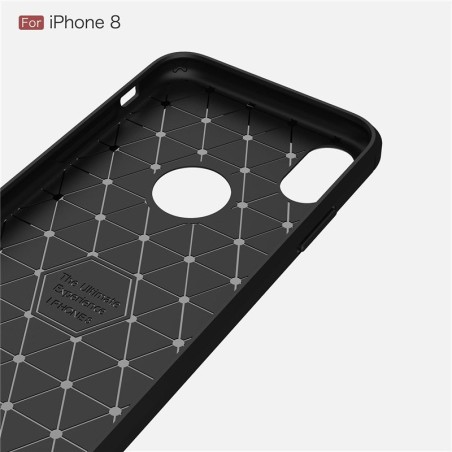 Coque Silicone Antichoc style Carbon iPhone 7 Plus / 8 Plus
