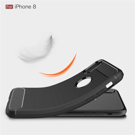 Coque Silicone Antichoc style Carbon iPhone 7 Plus / 8 Plus
