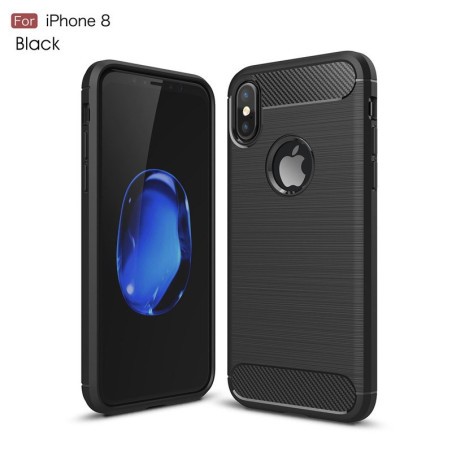 Coque Silicone Antichoc style Carbon iPhone 7 Plus / 8 Plus