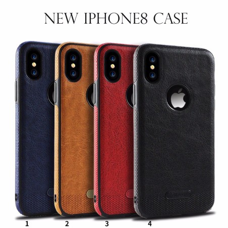 Coque Silicone Antichoc style Cuir iPhone 7 / 8