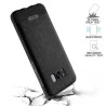 Coque Silicone Antichoc style Cuir Samsung S8 SM-G950F rouge noir bleu