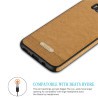 Coque Silicone Antichoc style Cuir Samsung S8 Plus SM-G955F rouge noir bleu