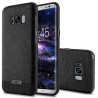 Coque Silicone Antichoc style Cuir Samsung S8 Plus SM-G955F rouge noir bleu
