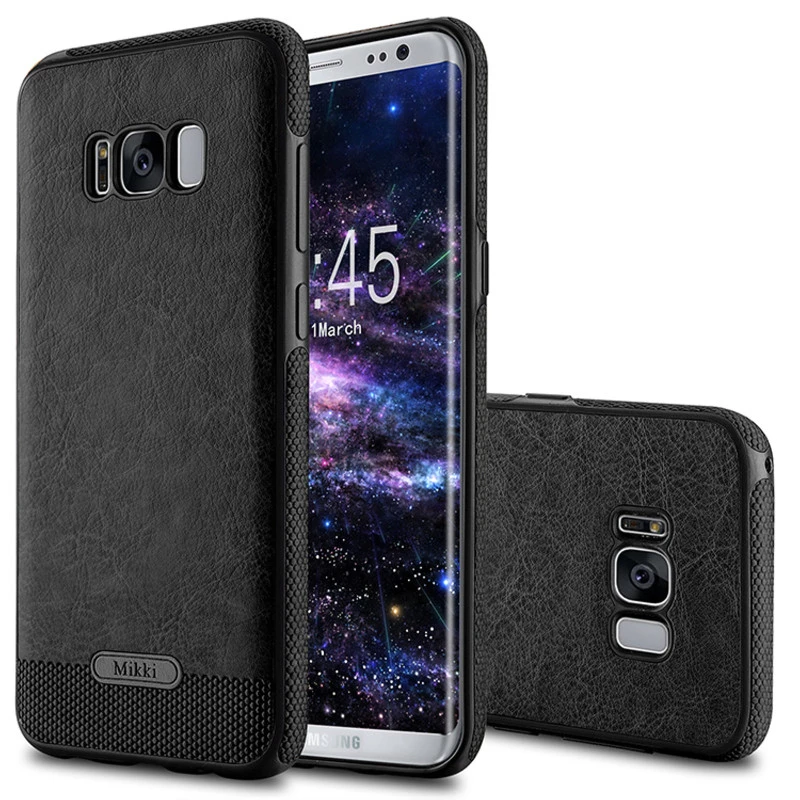Coque Silicone Antichoc style Cuir Samsung S6 Edge SM-G925F rouge noir bleu