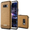 Coque Silicone Antichoc style Cuir Samsung S6 Edge SM-G925F rouge noir bleu